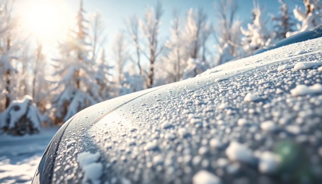 Enhance your winter car protection Chattanooga with a freshly detailed vehicle in a snowy landscape.