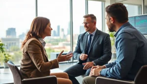 Engaged clients discussing investment management San Antonio strategies with a financial advisor.