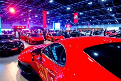 Experience the excitement at the Auto Cars Show featuring various vehicles on display.