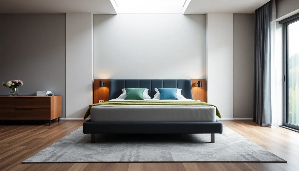 Materassi matrimoniali di alta qualità sistemati in una camera accogliente, illuminata, per un sonno perfetto.