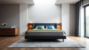 Materassi matrimoniali di alta qualità sistemati in una camera accogliente, illuminata, per un sonno perfetto.