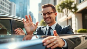 Experience top-tier Chauffeur Hire service with a professional driver in a luxury vehicle.