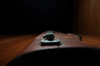 Showcasing the alamo 15 trigger 3 position with a sleek design and polished metallic features.