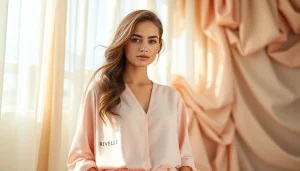 Experience the elegance of Rivelle through fashion in a warm, inviting setting.