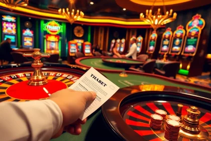 Engaging dealers guide players at THABET casino tables, enhancing the gaming experience.