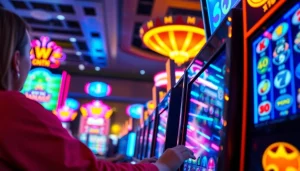 Menampilkan pemain yang terlibat dalam permainan walettoto dengan suasana kasino yang bersemangat.