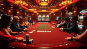 Trải nghiệm sự căng thẳng và phấn khích tại https://luck8.com với cảnh sòng bạc sống động này có bàn blackjack.