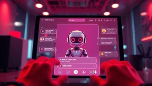 NSFW AI chatbot interaction in a vibrant digital chat interface