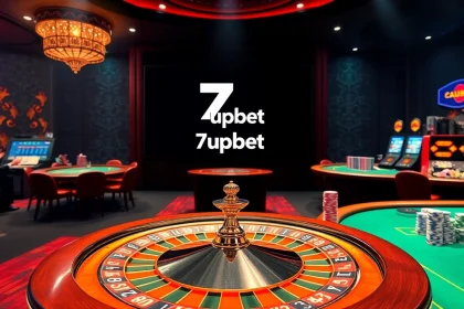 Experience the excitement of 7upbet online gambling with luxurious casino visuals.