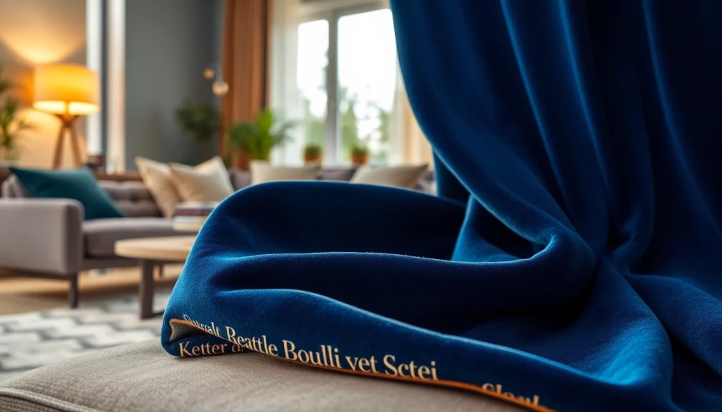 Stretch fluweel in een elegante woonkamer, met een warme sfeer en luxe uitstraling.