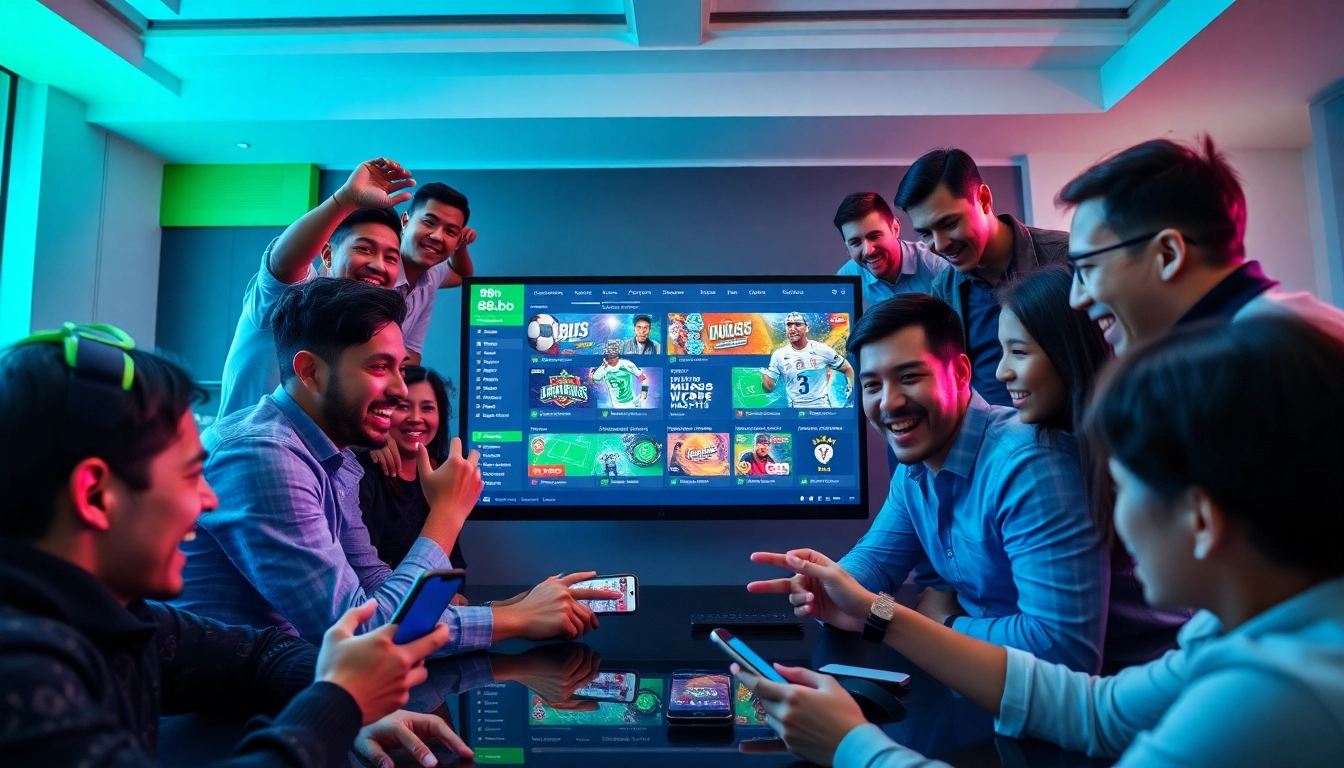 Engaging betting scene on 888b.bet showcasing diverse players and a modern interface.