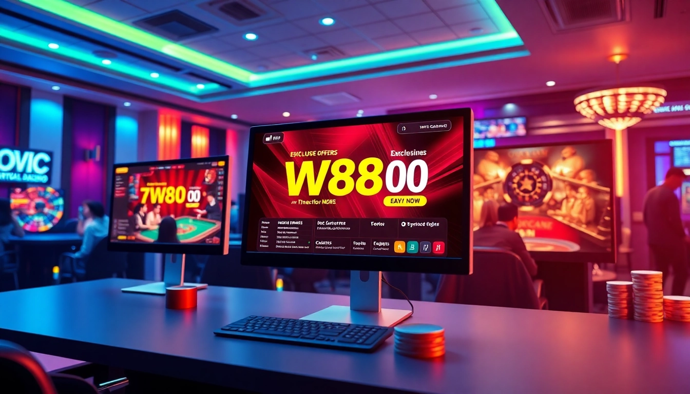 W88.nyc online casino environment featuring vibrant games and excited players