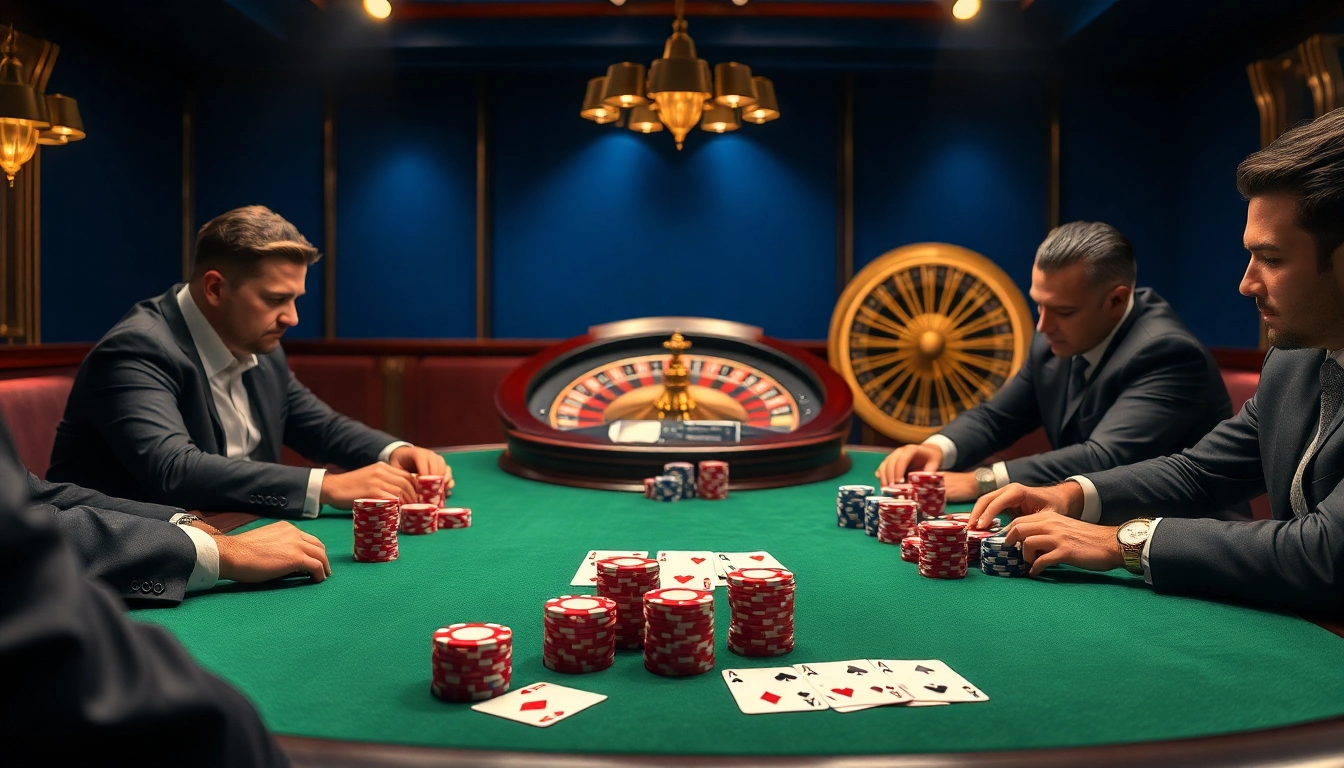 Vivez l'excitation de gagner dans un casino en ligne fiable avec des jetons de poker vibrants et une roulette tournante.