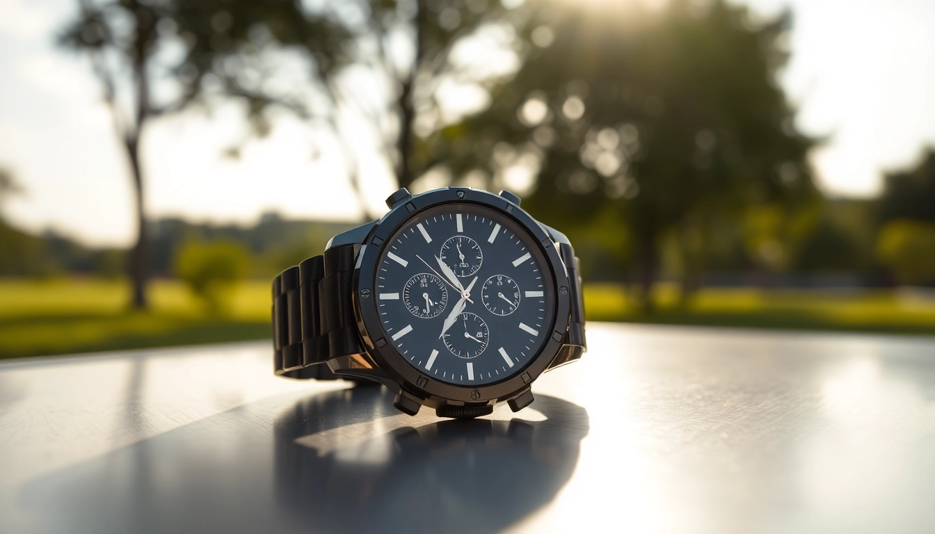 Experience the sophisticated design of the Finesse Smart Watch on a metallic surface, highlighting its features.