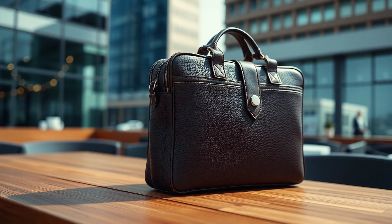 Handytasche Magnetverschluss auf einem Holztisch präsentiert einzigartige Handwerkskunst.