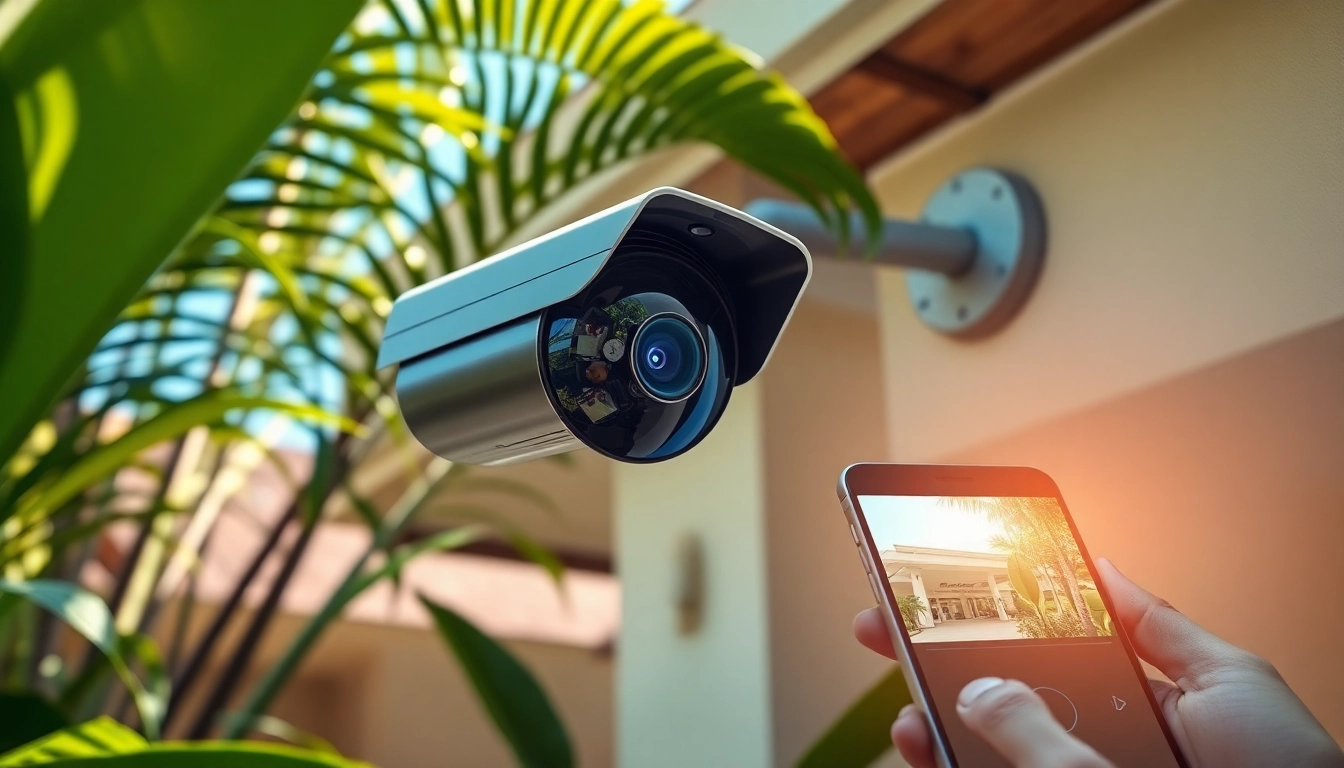Cámaras de seguridad en Liberia que ofrecen soluciones modernas de vigilancia en un entorno tropical.