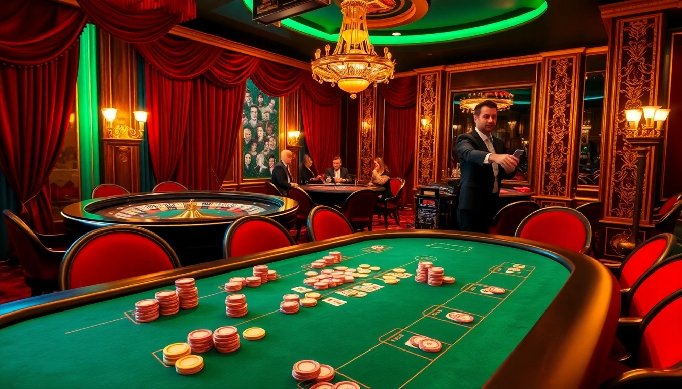 Jouer dans un casino en ligne fiable avec des jetons de poker vibrants et une atmosphère élégante.