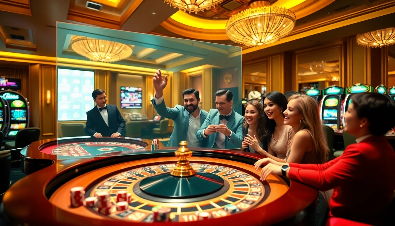 Découvrez l'excitation du casino en ligne fiable avec des tables vibrantes et des jetons dans un cadre luxueux.