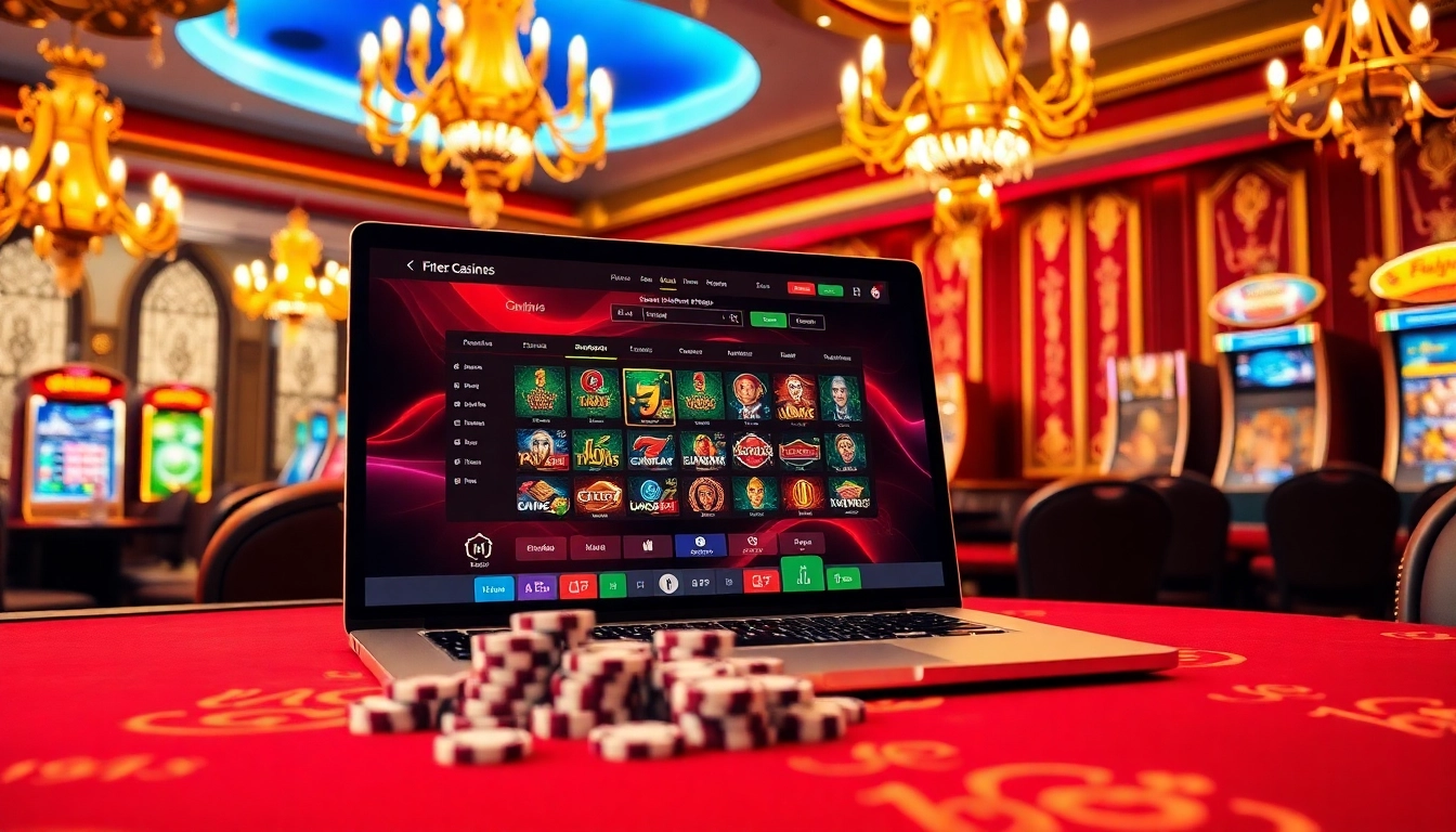 Ressentez l'excitation dans un casino en ligne fiable avec des tables vibrantes, des jetons de poker et des roulettes.