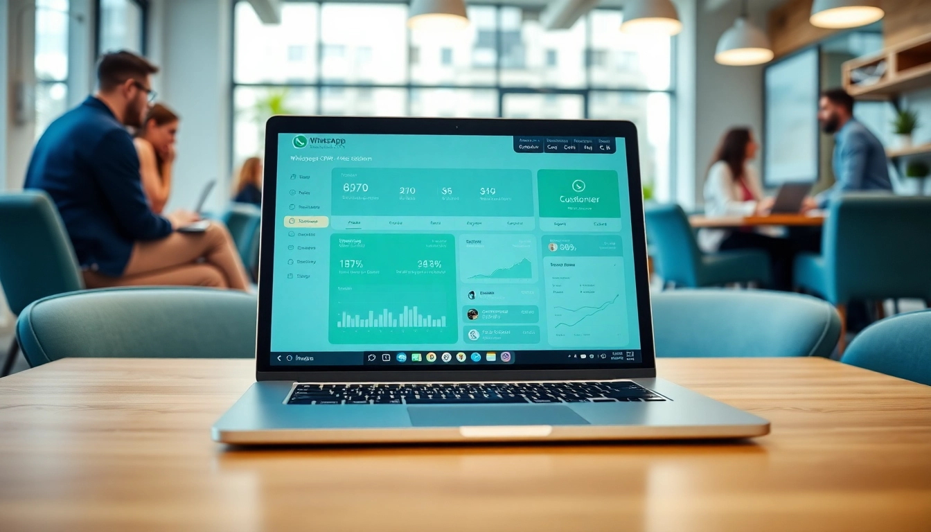 Utilize WhatsApp Business CRM tools on a professional dashboard to enhance customer engagement.